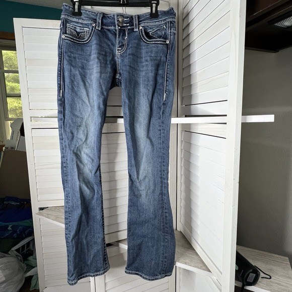 Vigoss The New York Slim Boot Women's Jeans Sz 5/6 Western Rock Embellished READ - Picture 1 of 10